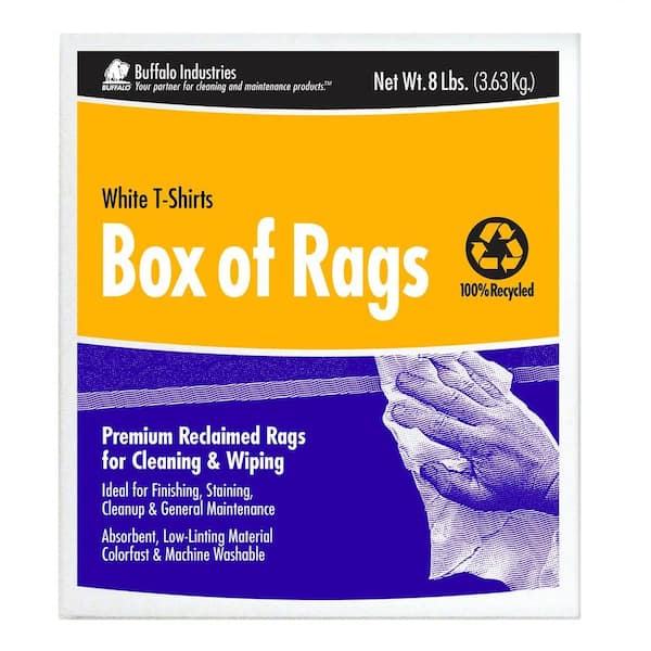 Buffalo Industries 8 lb. Recycled Colored Cloth Rags Box