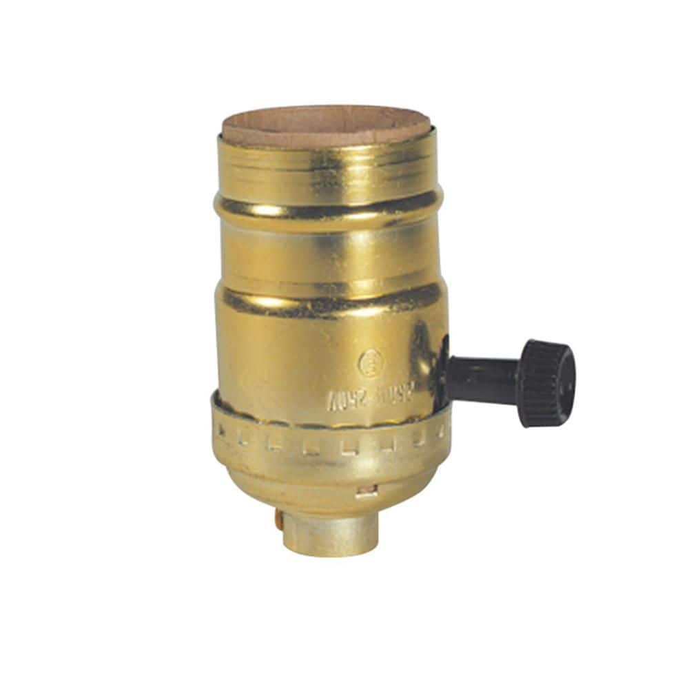 Bel Air Lighting 2.5 in. Standard Base Brass Lamp Socket with On/Off ...