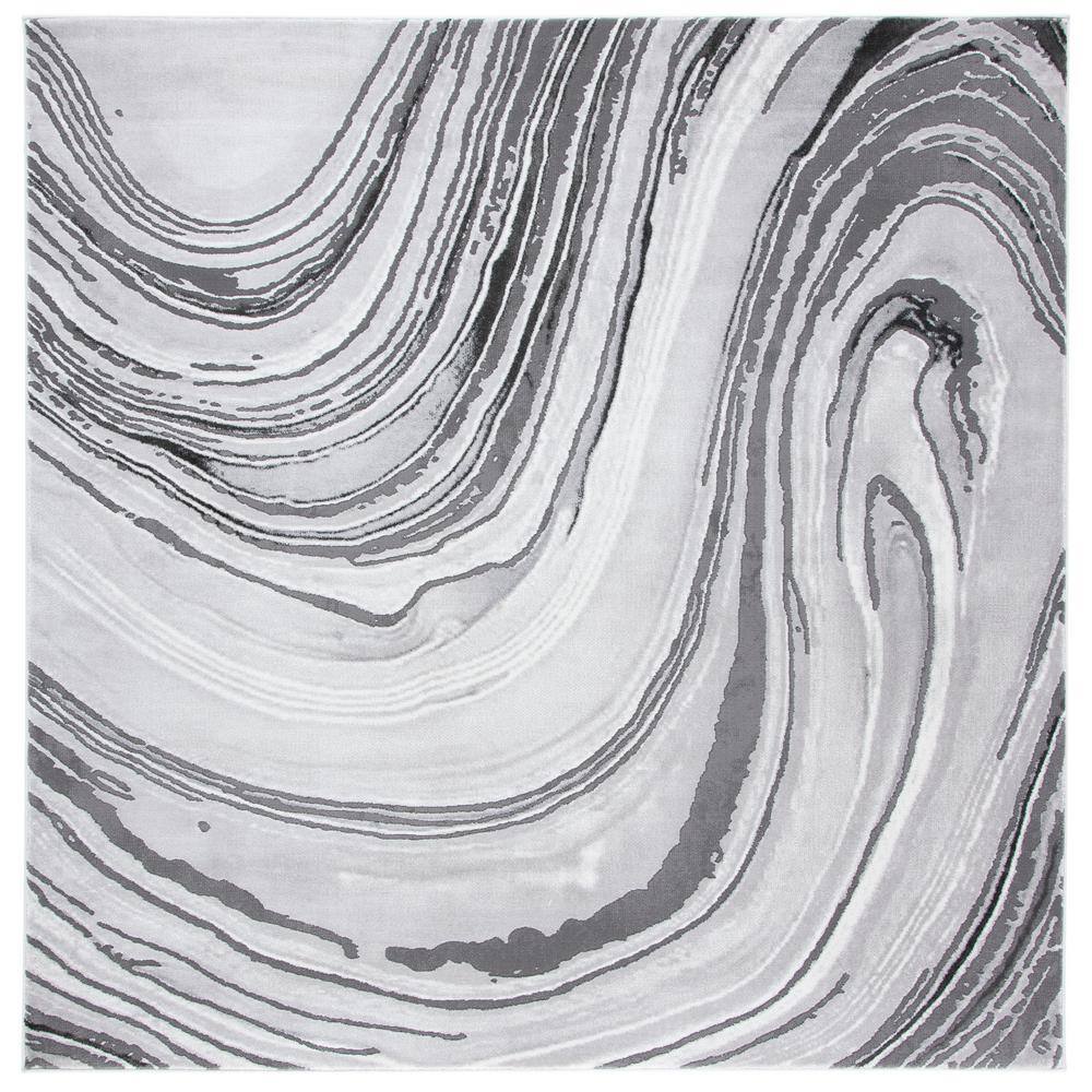 Craft Gray 7 ft. x 7 ft. Marbled Abstract Square Area Rug price history on PriceWatchPro