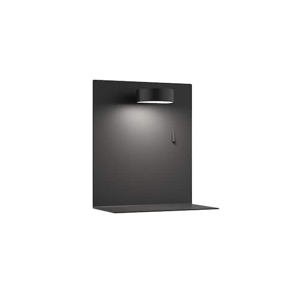 KUZCO Dresden 7-in 1 Light 7-Watt Black Integrated LED Wall Sconce