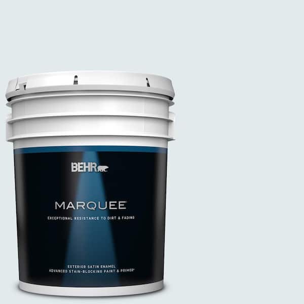 BEHR MARQUEE 5 gal. #570A-1 Ice Floe Satin Enamel Exterior Paint & Primer