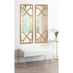 Vanderford 47.26 in. x 18 in. Classic Rectangle Framed Gold Wall Accent Mirror