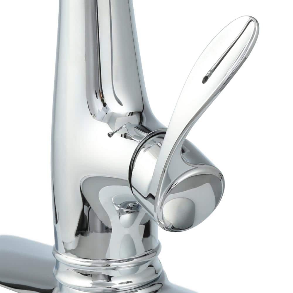 Polished Chrome Pull-Down Kitchen Faucet with Spray
