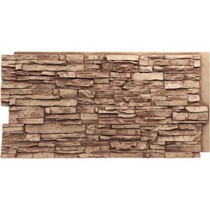 Canyon Ridge 45 3/4 in. x 1 1/4 in. Wheat Field Stacked Stone, StoneWall Faux Stone Siding Panel