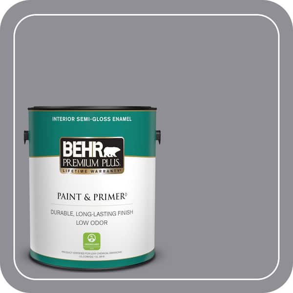 BEHR PREMIUM PLUS 1 gal. #ECC-23-2 Heather Field Semi-Gloss Enamel Low Odor Interior Paint & Primer