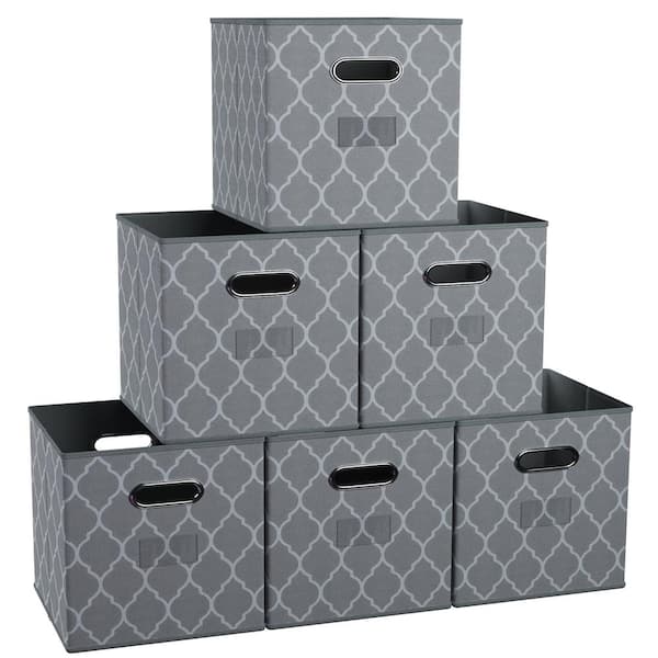 Dropship Fabric Storage Cubes With Handle, Foldable Cube Storage Bins, 6  Pack Storage Baskets For Shelves, Storage Boxes For Organizing Closet Bins,  Wood Grain to Sell Online at a Lower Price