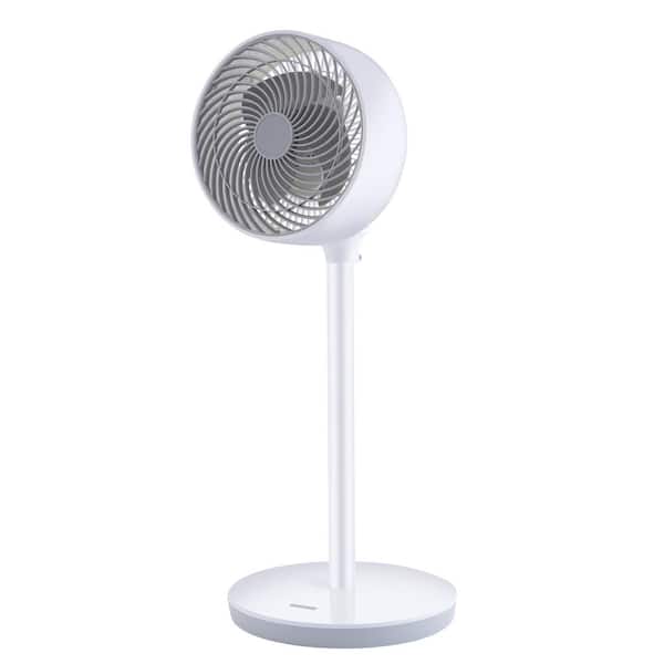 Tidoin White 10 in. 3Speed Stand Pedestal Fan for Indoor/Outdoor with