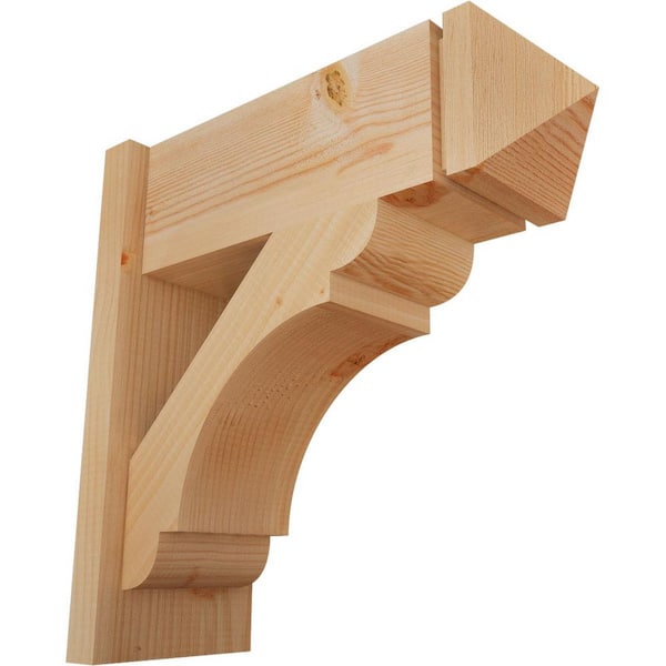 Ekena Millwork 8 in. x 20 in. x 20 in. Douglas Fir Olympic Arts and Crafts Smooth Outlooker