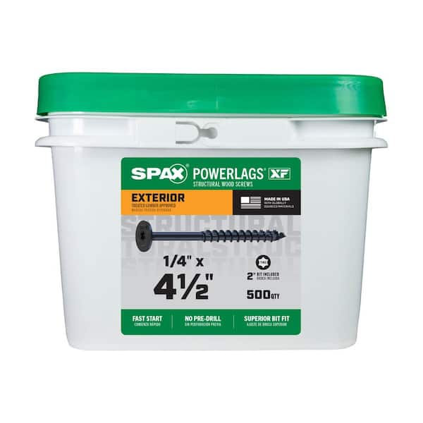 SPAX 1/4 in. x 4-1/2 in. Black Powerlags XF Exterior T40 T-Star
