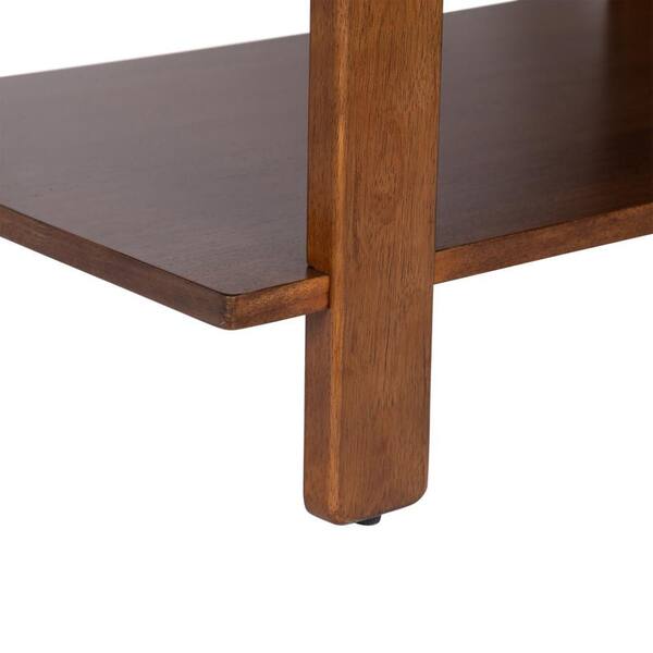 Kate and Laurel Foxford 36 in. Walnut Brown Rectangle Wood Coffee
