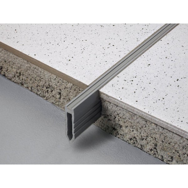 DURAFLEX TL-PVC 0.1875 in. D x 0.31 in. W x 98.4 in. L PVC Gray Molding and Transition Trim