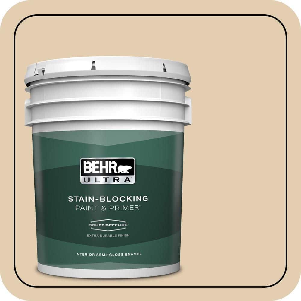 5 gal. Home Decorators Collection #HDC-AC-09 Concord Buff Extra Durable Semi-Gloss Enamel Interior Paint & Primer product image for price tracking