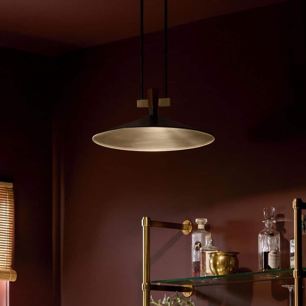 Tenon 20 in. 1-Light LED Pendant in Black price history on PriceWatchPro