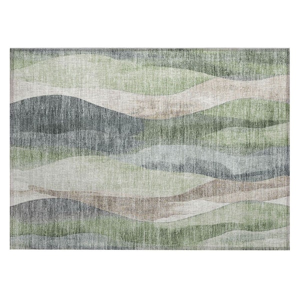 Chantille Machine Washable Indoor/Outdoor Abstract ACN1989 Fern 2 ft. x 3 ft. Accent Rug