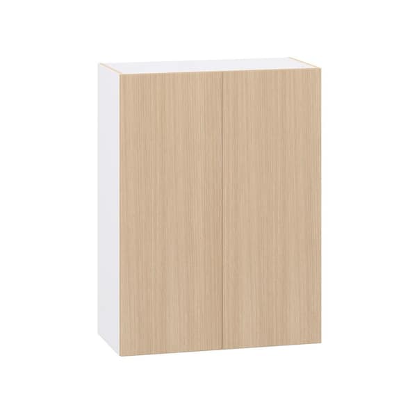 Timberline Mojavi Oak Slab Assembled Wall Kitchen Cabinet (30 in. W x 40 in. H x 14 in. D)