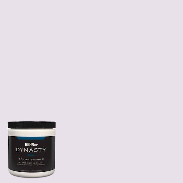 BEHR DYNASTY 8 oz. #660C-1 Bubble Bath Satin Enamel Stain-Blocking Interior/Exterior Paint and Primer Sample