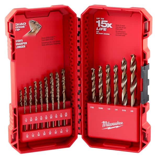 Milwaukee Cobalt Red Helix Twist Drill Bit Set for Drill Drivers