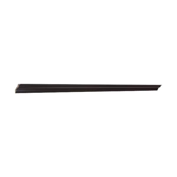 LIFEART CABINETRY 96 in. x 4.25 in. x 0.75 in. Newport Series Light Cabinet Crown Molding in Espresso