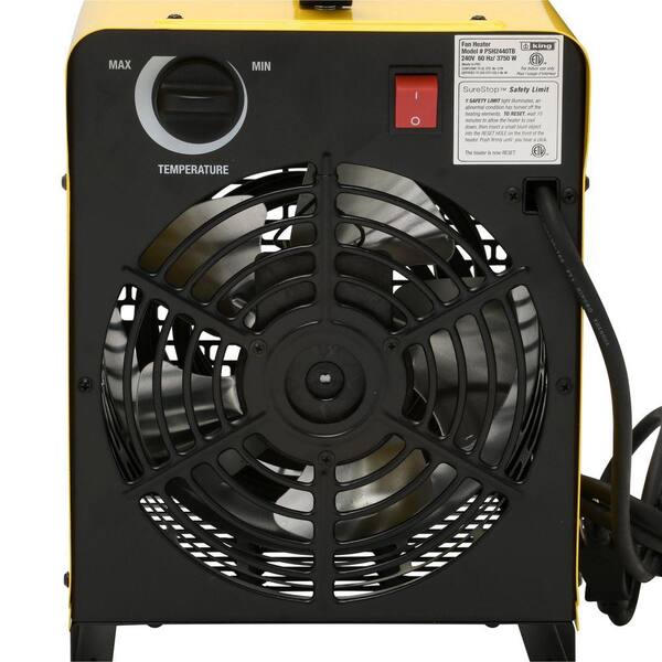 KING 3750-Watt 240-Volt Electric Portable/Fixed Mount Shop Space Heater  PSH2440TB - The Home Depot
