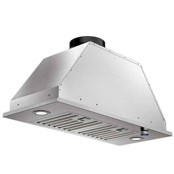 30 in. 900 CFM Convertible Insert Range Hood in Stainless Steel with 4-Speed Knob Control,Long-Term Warranty and LED
