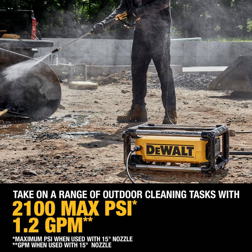 DEWALT Yellow and Black 2100 PSI Electric Pressure Washer with Axial Cam Pump