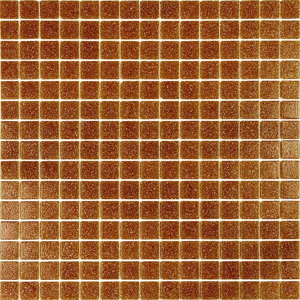 Apollo Tile Dune 4 in. x 6 in. Glossy Apricot Red Glass Mosaic Uniform square Wall & Floor Sample Tile (0.13 sq. ft./Piece) (1-Pack)