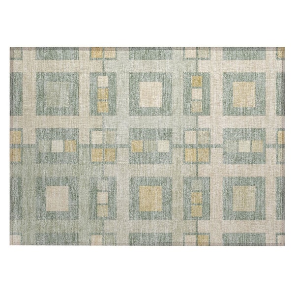 Chantille Machine Washable Indoor/Outdoor Abstract ACN2889 Sage 2 ft. x 3 ft. Accent Rug