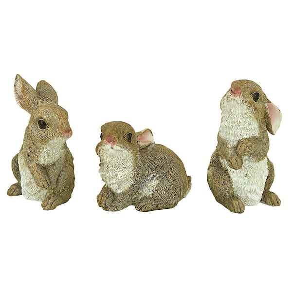 Design Toscano The Bunny Den Garden Rabbit Statue (3-Piece Set) QM92008 ...