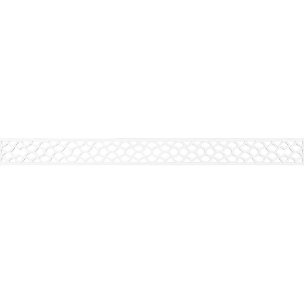 Ekena Millwork Resort Fretwork 0.375 in. D x 46.375 in. W x 4 in. L PVC Panel Moulding