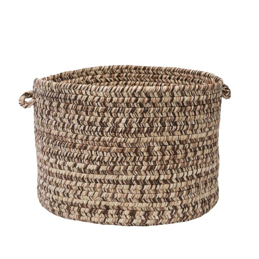 Tweed Weathered Brown Round 18 in. x 18 in. x 12 in.