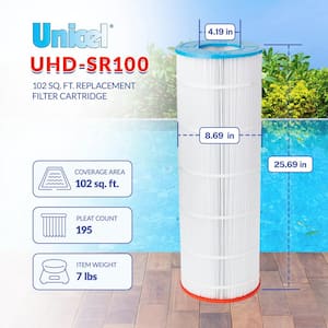 8.69 in. Dia 102 sq. ft. Pool Replacement Filter Cartridge