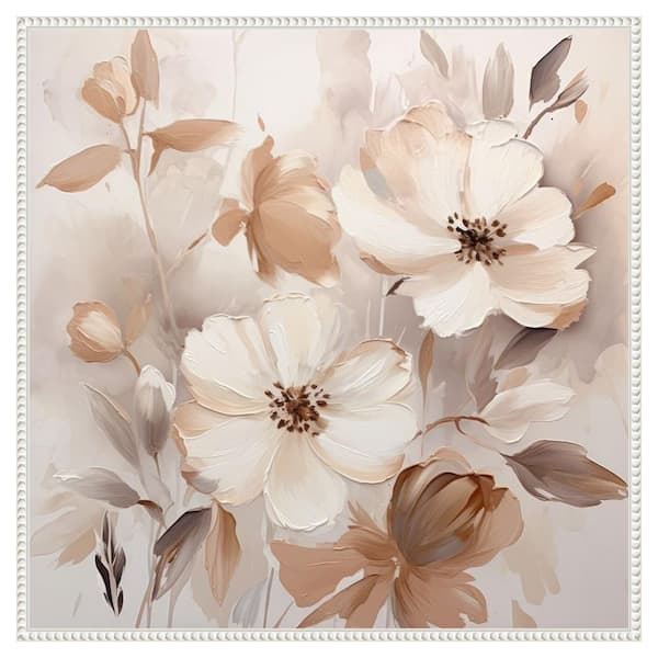 Amanti Art Scented Petals by Lazar studio 30 in. W x 30 in. H. Canvas Wall Art Print Framed in White