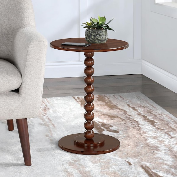 Convenience Concepts Classic Accents Venetian Islands 17.75 in. W Espresso Round MDF Spindle Side Table