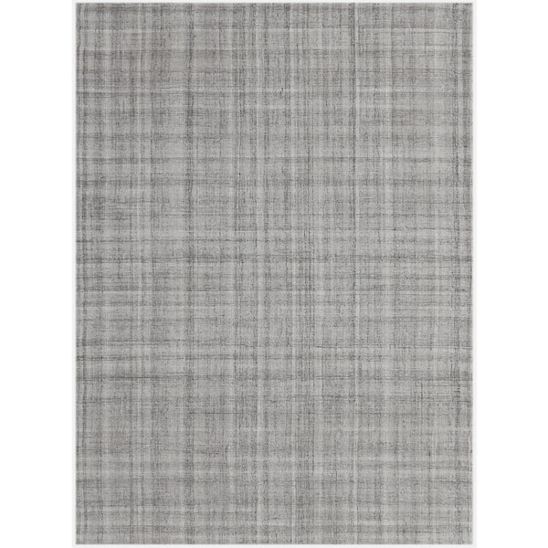 Amer Rugs Laurel 2 x 3 Champagne Plaid Pattern Area Rug for High Traffic Living Room Dining Room Bedroom