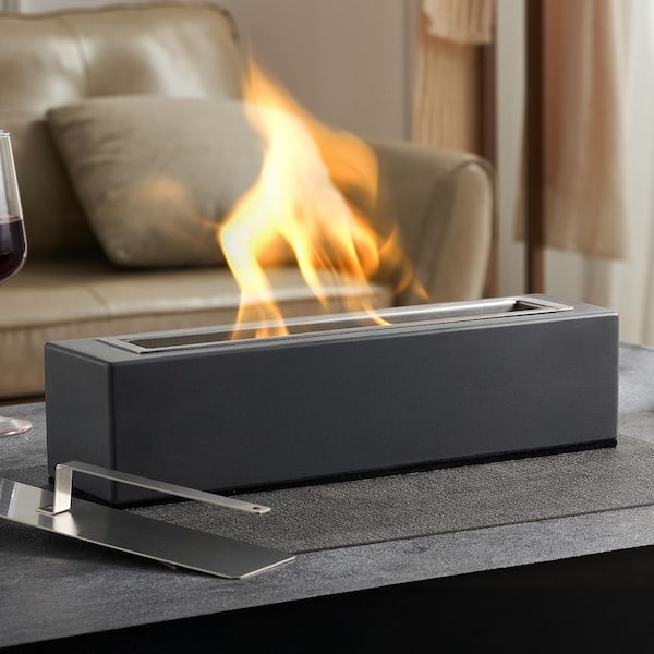 SKYSHALO Tabletop Fire Pit Bowl, 15 in. Concrete Tabletop