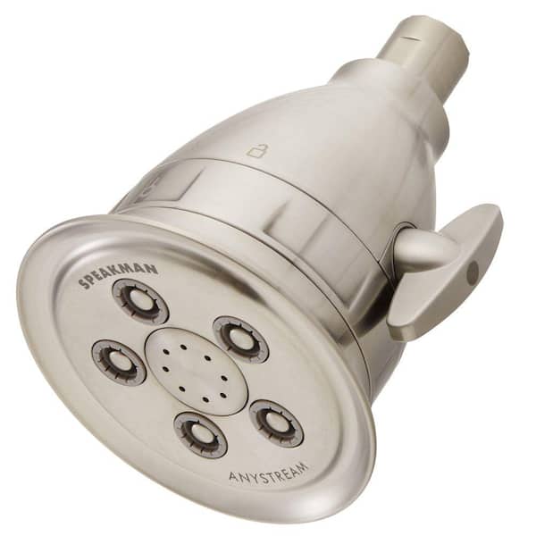 Speakman 3-Spray 4.1 in. Single Wall MountHigh Pressure Fixed Adjustable Shower Head in Brushed Nickel