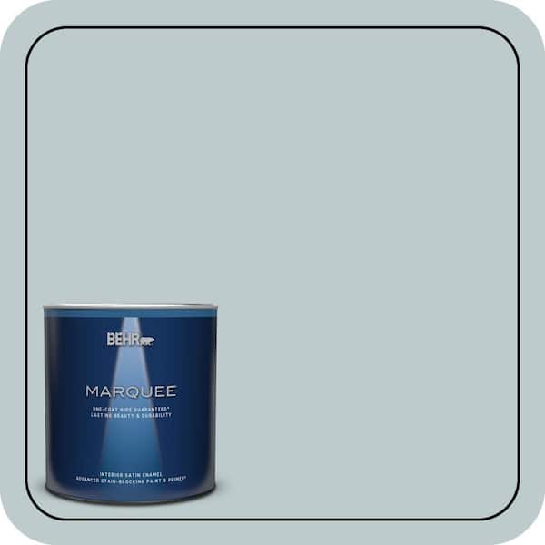 BEHR MARQUEE 1 qt. #N440-2 Urban Raincoat Satin Enamel Interior Paint & Primer