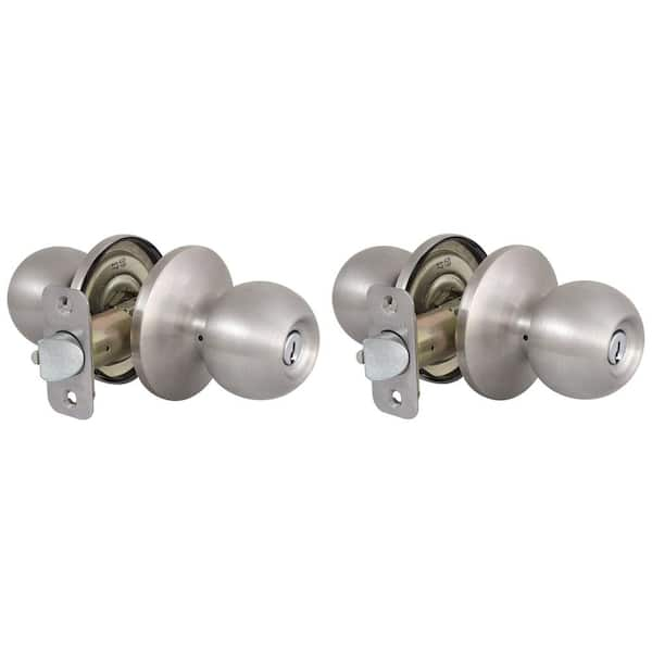 Stainless Steel Grade 2 Entry Door Knob with 2 SC1 Keys