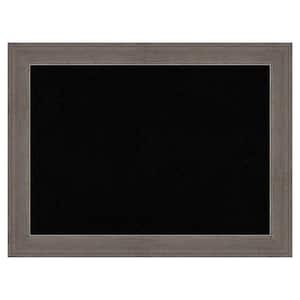 Alta Brown Grey Framed Black Corkboard 33 in. x 25 in. Bulletine Board Memo Board