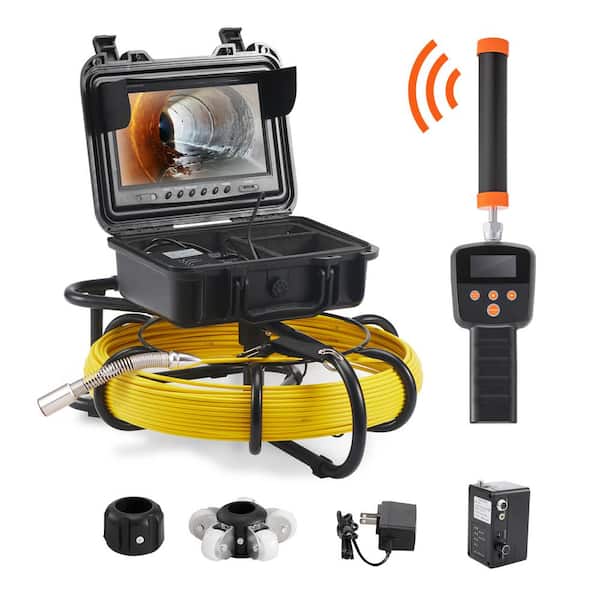 VEVOR Sewer Pipe Camera 9 in. Screen Pipeline Inspection Camera 165 ft. DVR  with 512Hz Locator for Home Drain Market DDWKXSGDNK950S9AFV1 - The Home  Depot