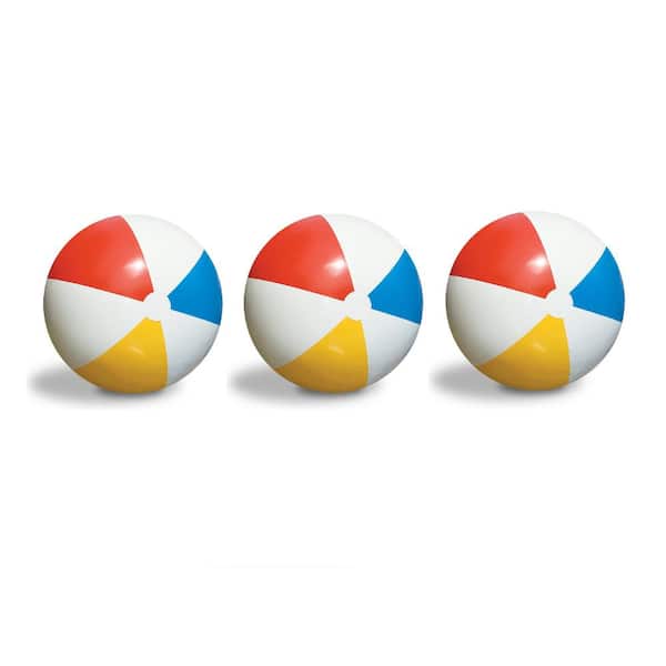 SWIMLINE Inflatable 36 in. Classic Rainbow Beach Ball For Pool or Lake (3-Pack)