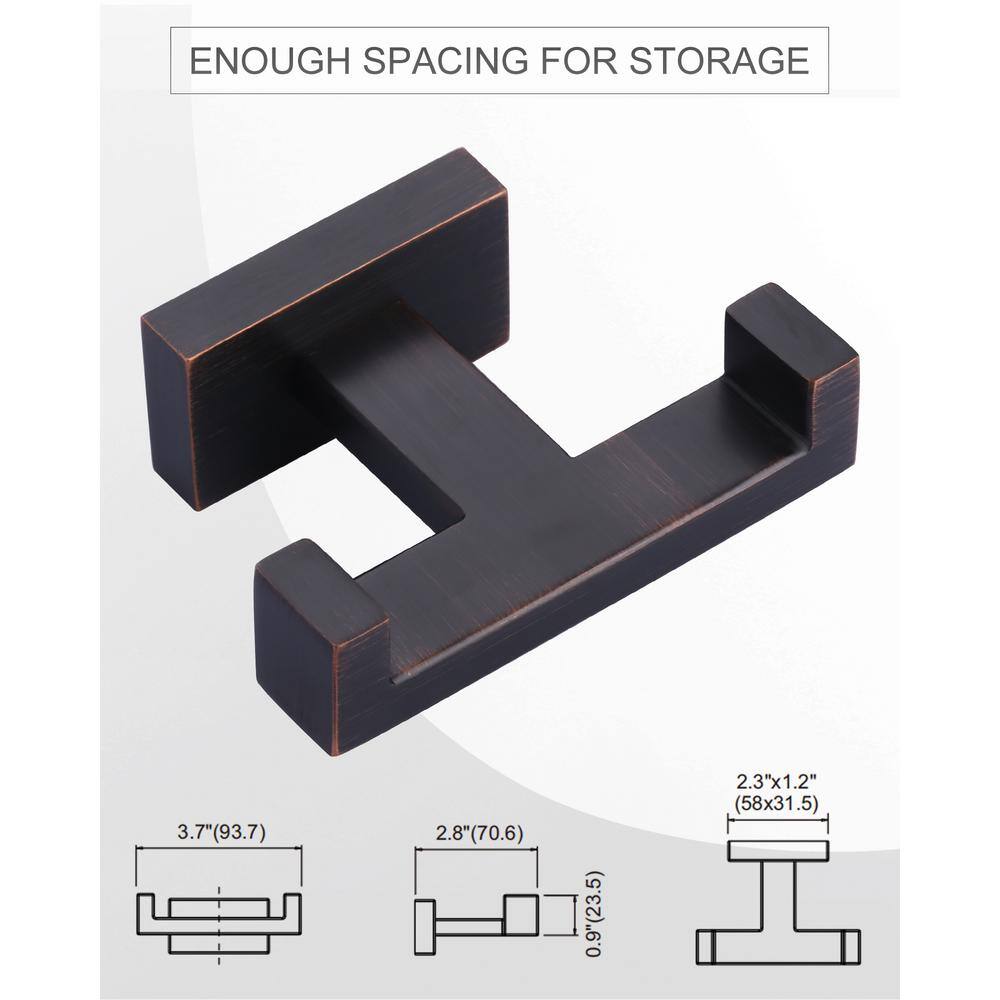 Oil Rubbed Bronze Double Wall Mounted Towel Hook