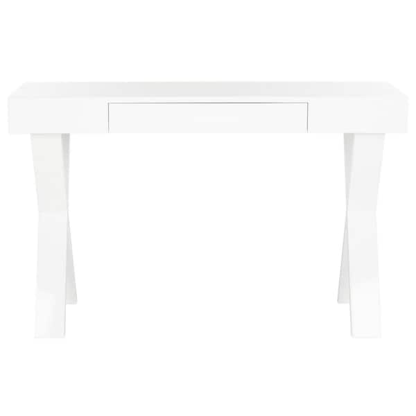 SAFAVIEH Alessia 48 in. White 1-Drawer Writing Desk