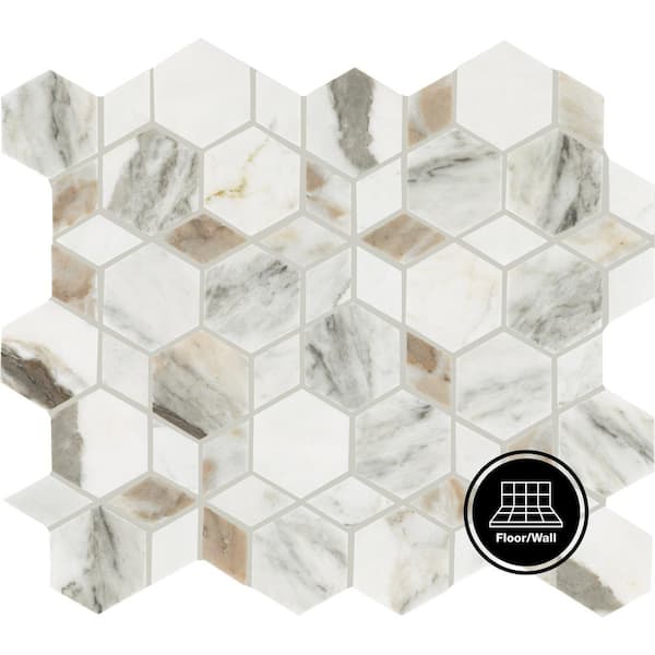 Daltile Stone Decor Luna 11 in. x 13 in. Marble Starpoint Mosaic Tile (373.5 sq. ft./Pallet)