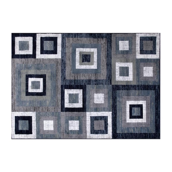 Carnegy Avenue Blue 6 ft. x 9 ft. Polypropylene Area Rug