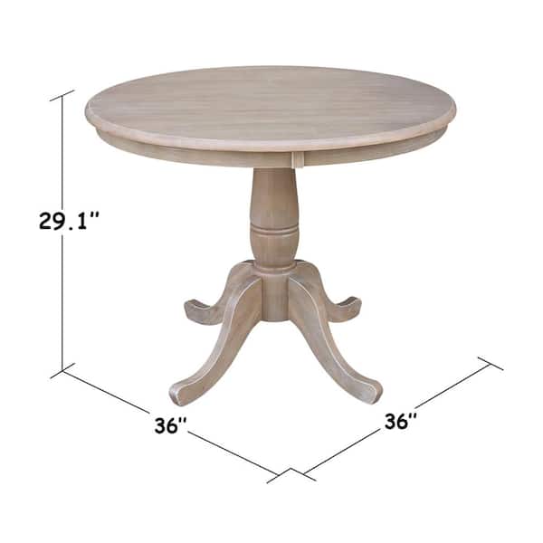 Solid Wood Dining Table K09 36rt, Round Pedestal Tables 36 Inches