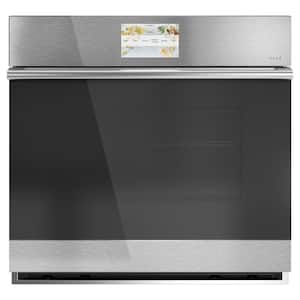 30 in. Smart Single Electric Wall Oven in Platinum Glass with Convection Cooking