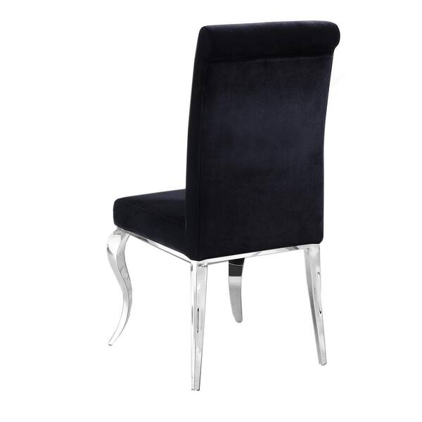 the range black velvet chair