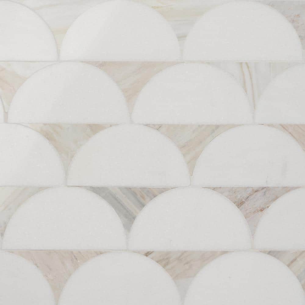 Ivy Hill Tile Halfmoon Sabbia 8.97 in. x 11.96 in. Polished