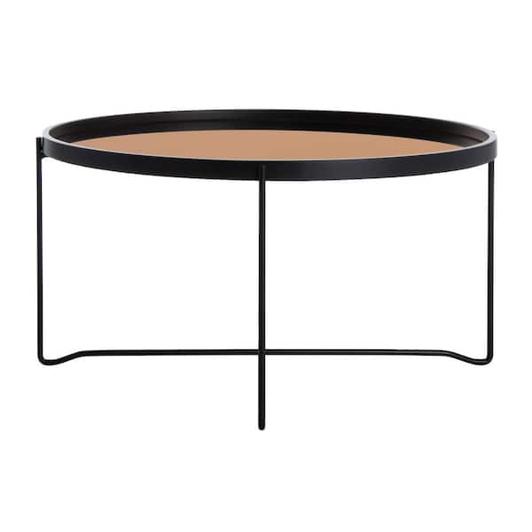 Safavieh Ruby 29 In Rose Gold Black, Rose Gold Coffee Tables Uk
